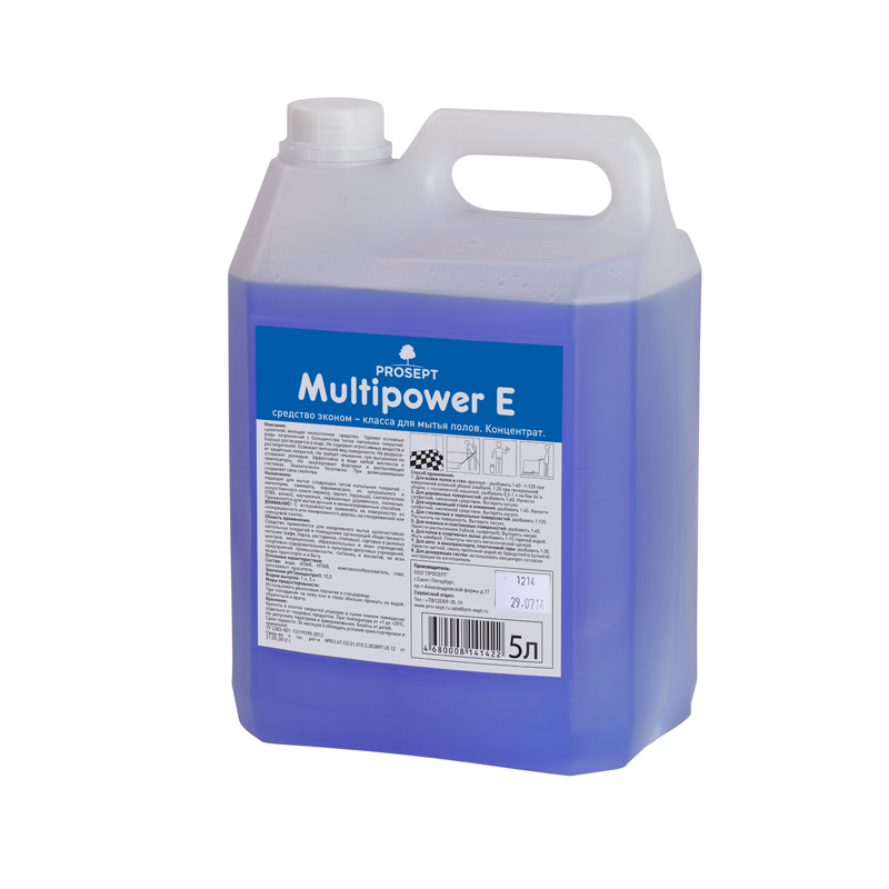 Multipower E 5 л. Щелочное моющее средство для мытья полов. Prosept