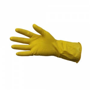 Перчатки хозяйственные желтые особопрочные в индивидуальной упаковке, р-р ХL