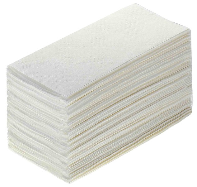 Бумажные полотенца для рук V-сложение, белые, 1 слой (20 пачек/200 листов)