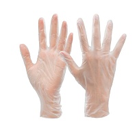 Перчатки виниловые неопудренные прозрачные SFM размер L, 50пар/100шт 