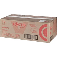 Полотенца бумажные FOCUS Premium V-сложения 2 слоя, 23х20.5, 200 листов, 15пач/кор. Focus