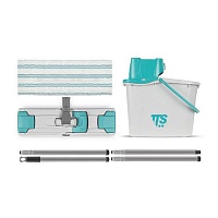 Комплекты для уборки TTS Комплект Uni Junior (ведро с отжимом с зеленой ручкой, рукоятка, рамка 35см)