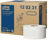 Бумага туалетная Tork Advanced. 2-слойная в мини рулонах, переработанное сырье (2 сл/ 170 м/ 12 рул в уп.)