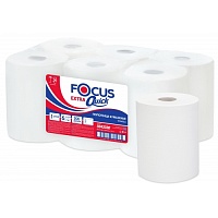 Бумажные полотенца в рулонах FOCUS EXTRA QUICK , 1 слойные, диаметр втулки 50 мм., 6 рулонов по 200 метров. Focus