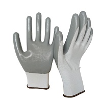 Перчатки нейлоновые с нитриловым обливом размер10 (25см)