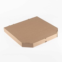Коробка картон "Пицца" Ракушка 35*35 бурая без печати /100шт 