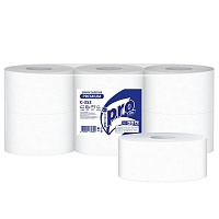 Туалетная бумага с центральной вытяжкой, 2-слойная белая Protissue, Целлюлоза  215м., 6 рул/упак