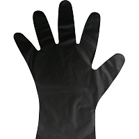 Перчатки одноразовые Эластомер черные размер M  100шт