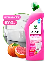 GLOSS Pink 1000 мл. Чистящее средство для туалета и ванной комнаты с ароматом грейпфрута. Grass