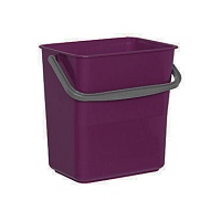 Ведро 6л для мытья пола прямоугольное пластиковое, фиолетовое