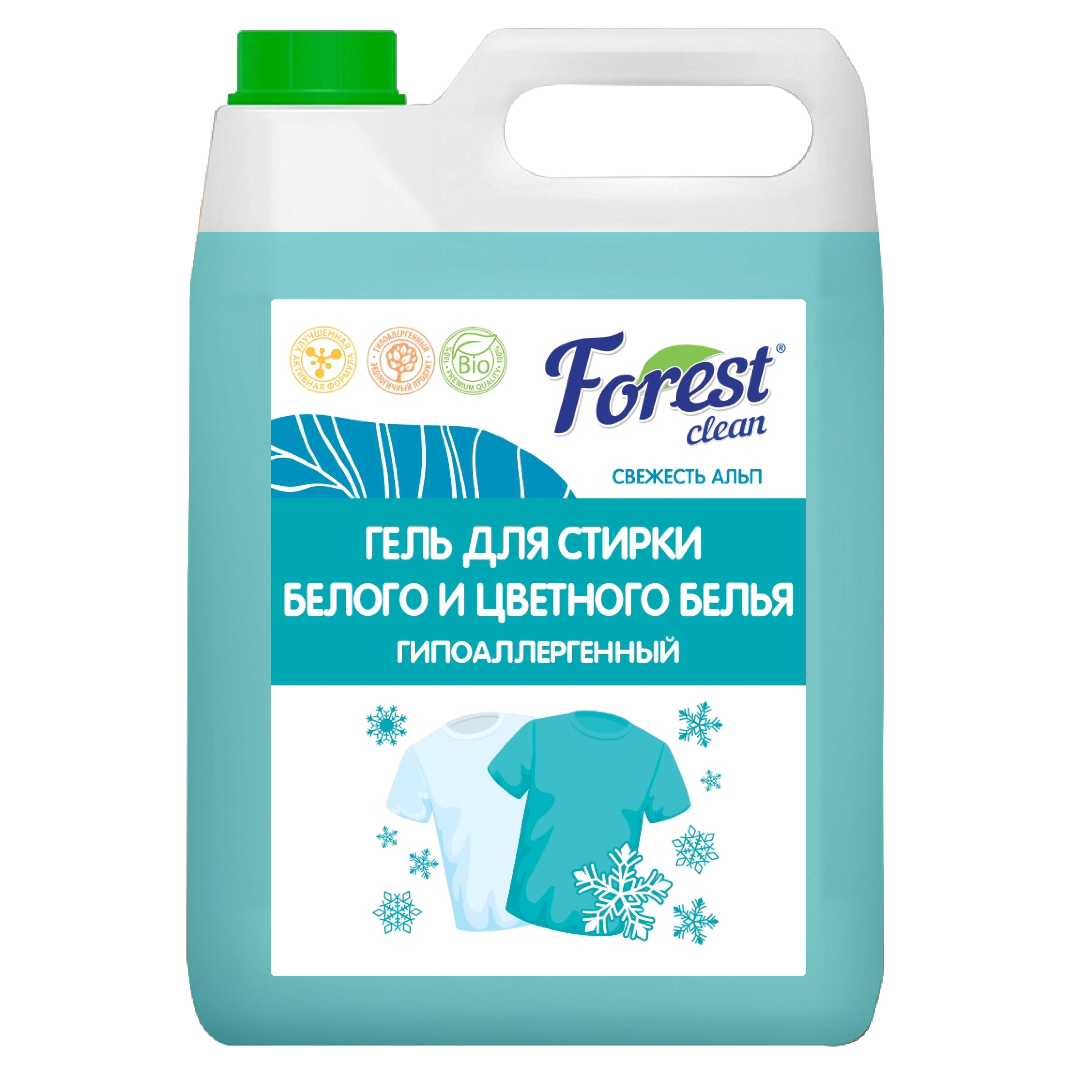 Forest Clean гель для стирки белья "Свежесть Альп" 5 л. 