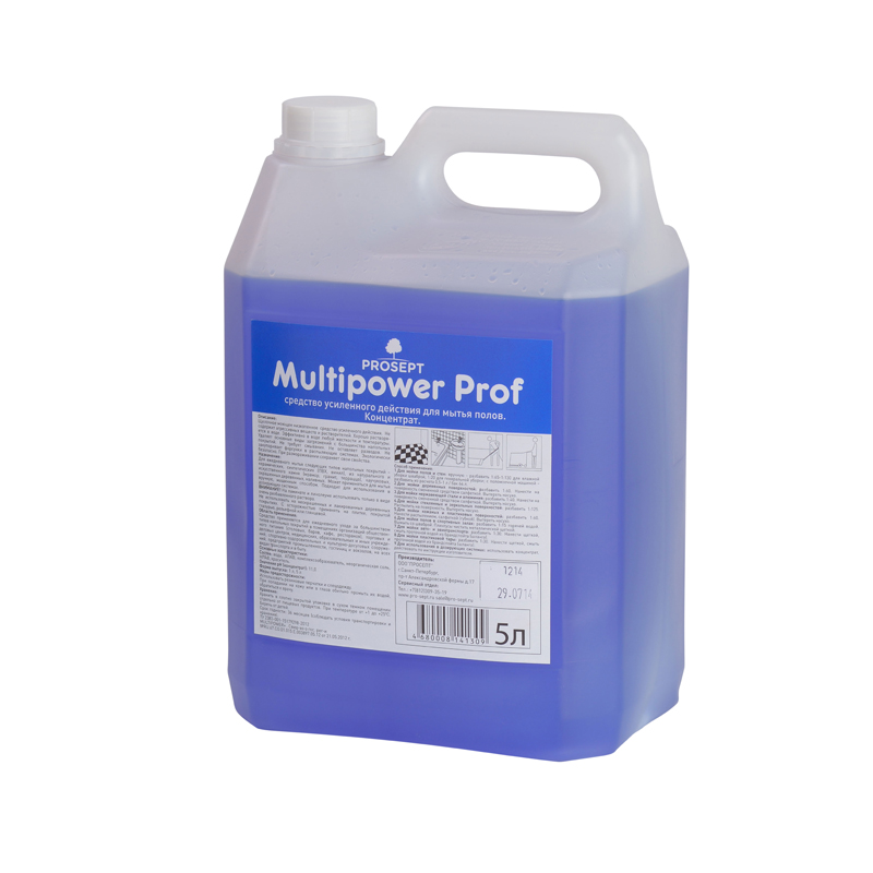 Multipower Prof 5 л. Средство усиленного действия для мытья напольных покрытий. Prosept