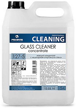 Glass Cleaner Concentrate (Гласс Клинер Концентрат) 5 л. Моющий концентрат с нашатырным спиртом для мытья стекол и зеркал. PRO-BRITE