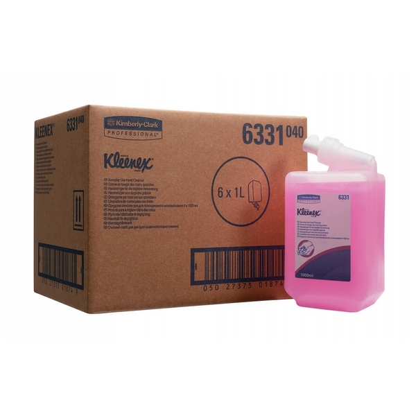 Жидкое мыло для рук Kimberly-Clark Professional KLEENEX® Everyday Use - Картридж / Розовый /1л, 6 шт.
