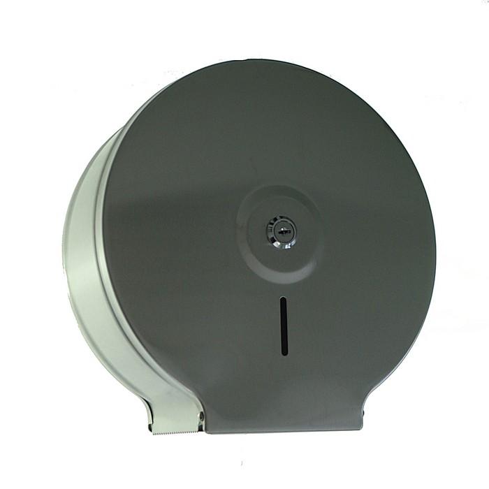 Диспенсер для туалетной бумаги, с ключом - барабан, нержавеющая матовая сталь