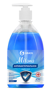 Жидкое мыло антибактериальное "Milana" Original (флакон 500 мл). Grass