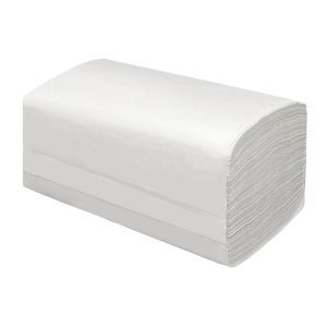 Бумажные полотенца RIVELLA (РИВЕЛЛА) листовые 1-слойные белые V сложение (20 пачек Х 230 листов)