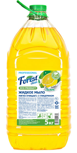Forest Clean жидкое мыло ПЭТ "Лимон" 5 л.