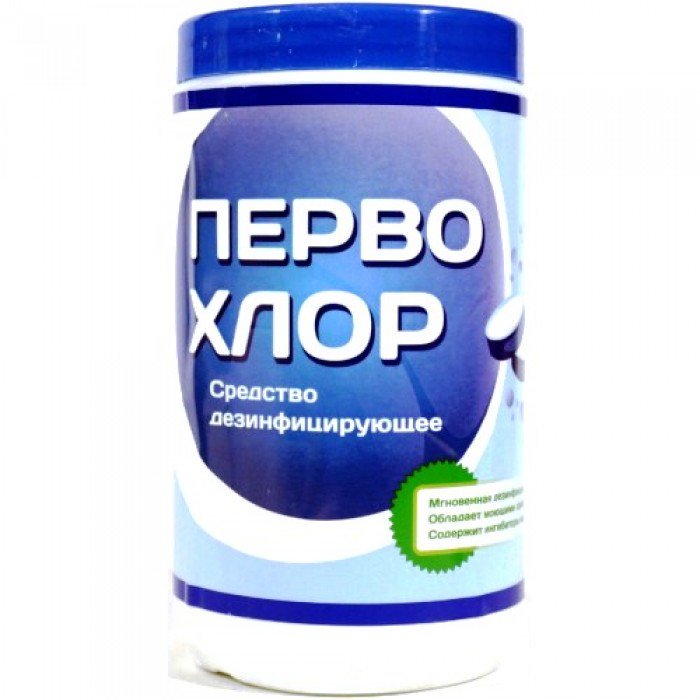 Первохлор, таблетки хлорные №300 в банке, 6шт/уп