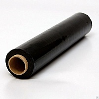 Стретч-Пленка (Стрейч-Пленка) ручная 500мм*23мкм, вторичное сырье, черный.