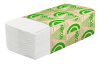 Полотенца бумажные листовые FOCUS ECO V-сложения, 1-слойные, 23х20.5см, 200 листов, 15шт/уп. Focus