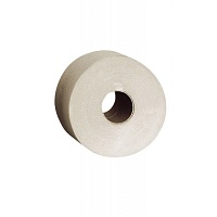 Туалетная бумага 1-слойная белая "эконом мини 19", Макулатура(1 сл/200 м/12 рул в уп.)