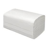 Бумажные полотенца листовые 1-слойные белые V-классик 5000 (20 пачек Х 250 листов)
