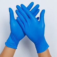 Перчатки нитриловые "SENSITIVE" размер S голубые 50 пар/упак