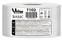 Бумага туалетная Veiro Professional Basic в средних рулонах, Переработанное сырье (1 сл/200 м/12 рул в уп.)