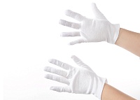 Перчатки для официантов белые 100% хлопок, 12пар/уп