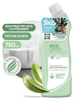 CRISPI ЭКОгель для ванной комнаты 750мл. Экосредство для мытья и  чистки ванн, душевых кабин, сантехники, фаянсовых изделий и кафеля. Grass 