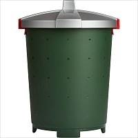 Бак для мусора  Бинго 45л. крышка на защелке  зелено-серый