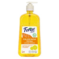 Forest Clean гель для мытья посуды "Сочный Лимон" 1 л. ПЭТ с дозатором 