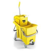 Ведро TTS Action Pro O-key, 30 л., желтое, с отжимом, на колесах