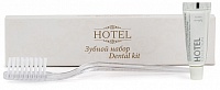 Зубной набор в картоне "HOTEL" (щетка + паста в тубе 4 гр.)/300