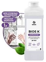 BIOS K 1л. Высококонцентрированное щелочное средство для удаления жировых, масляных и сажевых отложений. Grass