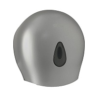 Держатель туалетной бумаги пластиковый, серый с глазком, с ключем 