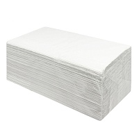 Бумажные полотенца листовые 2-слойные белые V-ПРЕМИУМ 3600, (18 пачек/200 листов)