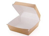 Коробка для гамбургера А1 ECO BURGER XL "Крафт" 140*140*112мм, 50/150шт