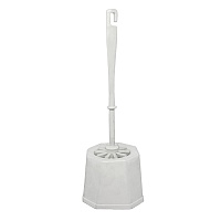 Ерш для унитаза (щетка санитарная мини) напольный, белый пластик